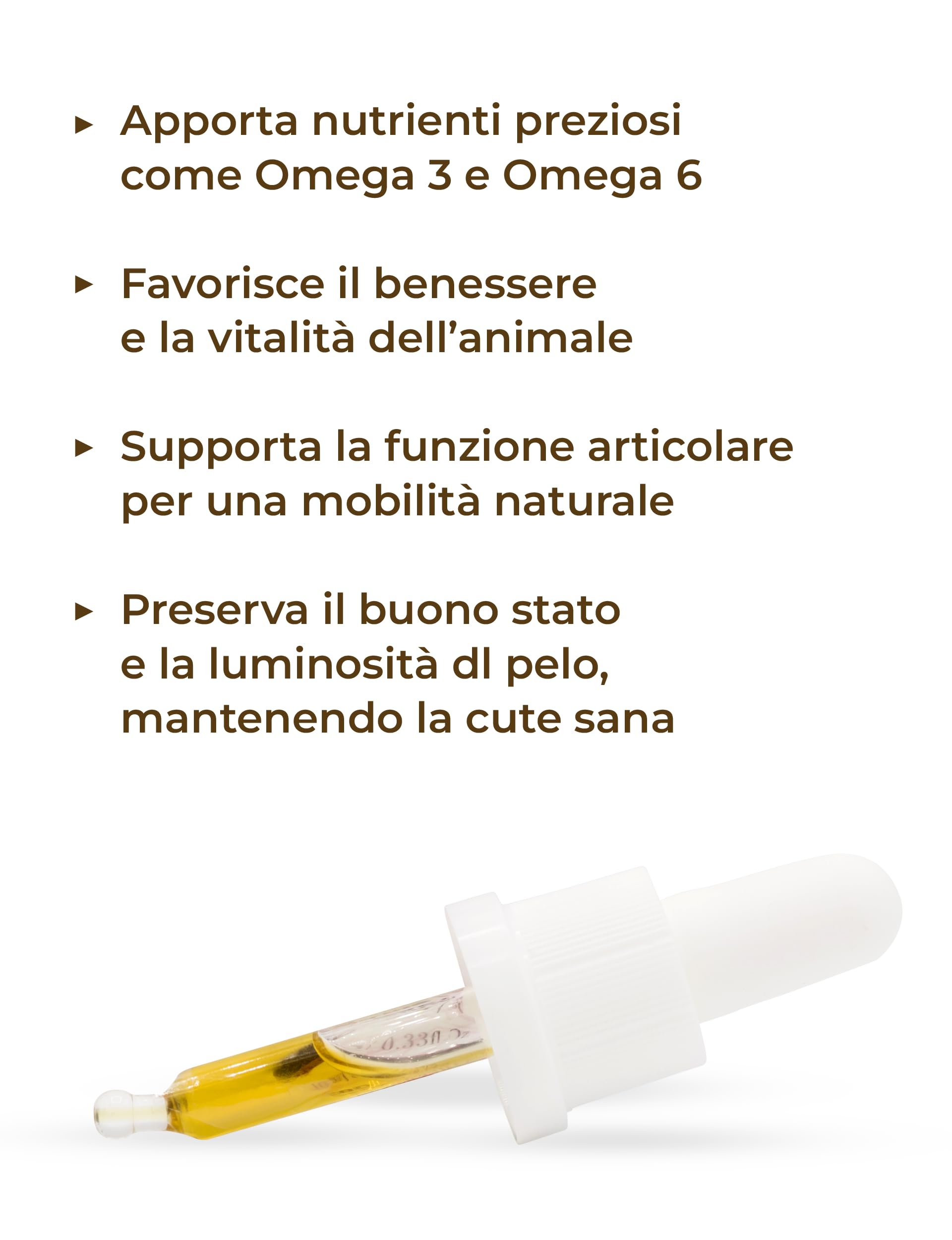 Enecta Pet Oil - Aceite de semillas de cáñamo para perros y gatos - Puro prensado en frío - Omega 3 y 6 - Bienestar diario - Fórmula nutracéutica - Bote de 10 ml