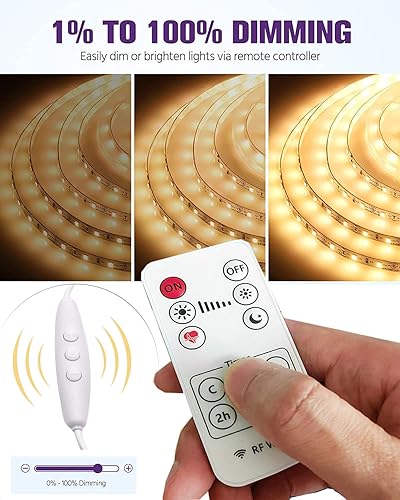 Miniatura 3 de Mini control remoto actualizado para tiras de luces LED de un solo color, atenuador de RF para cinta LED de 12 V CC, luces de estante, control