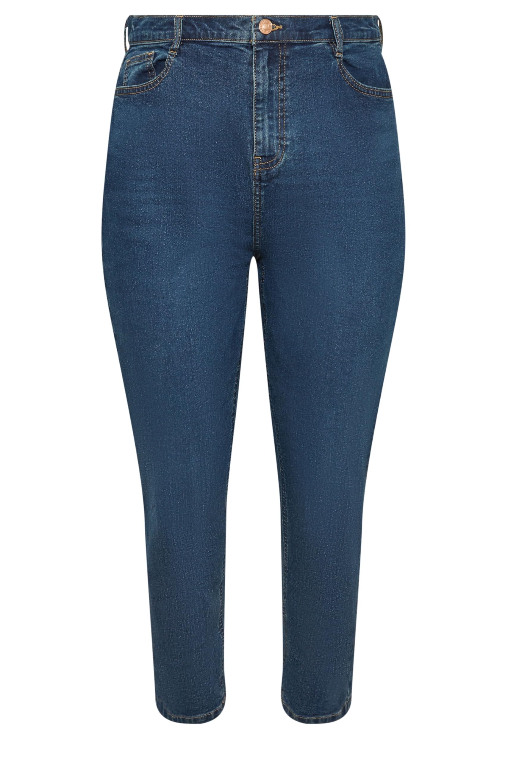 Yours Blue Curve Mid Mom Jeans - Women's - Plus Curve 24 Plus