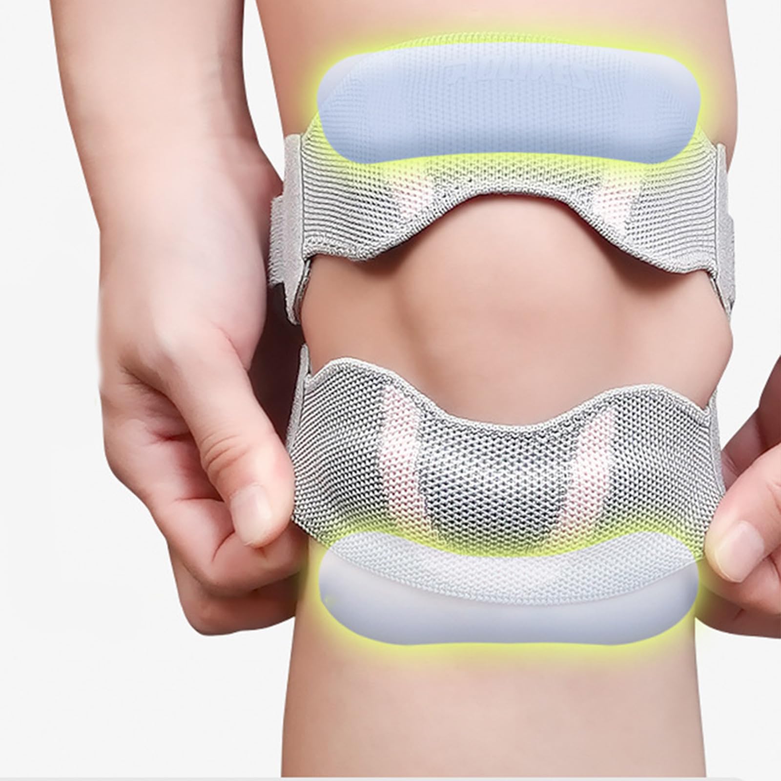 Stabilizzatori Ginocchio Doppie Compressione Cuscinetti Silicone Atletico Protezioni Cinghia Brace