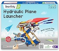 Smartivity DIY 2in1 Hydraulic Paper Airplanes & Darts Launcher STEM Toy Kit for Kids 6-14 - Screen-Free Science Fun & Birthday Gift
