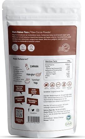 Dry Green Raw Cocoa - Raw Cocoa Powder - Cocoa Powder - Natural Cocoa Powder - Raw Cacao - 150 gr