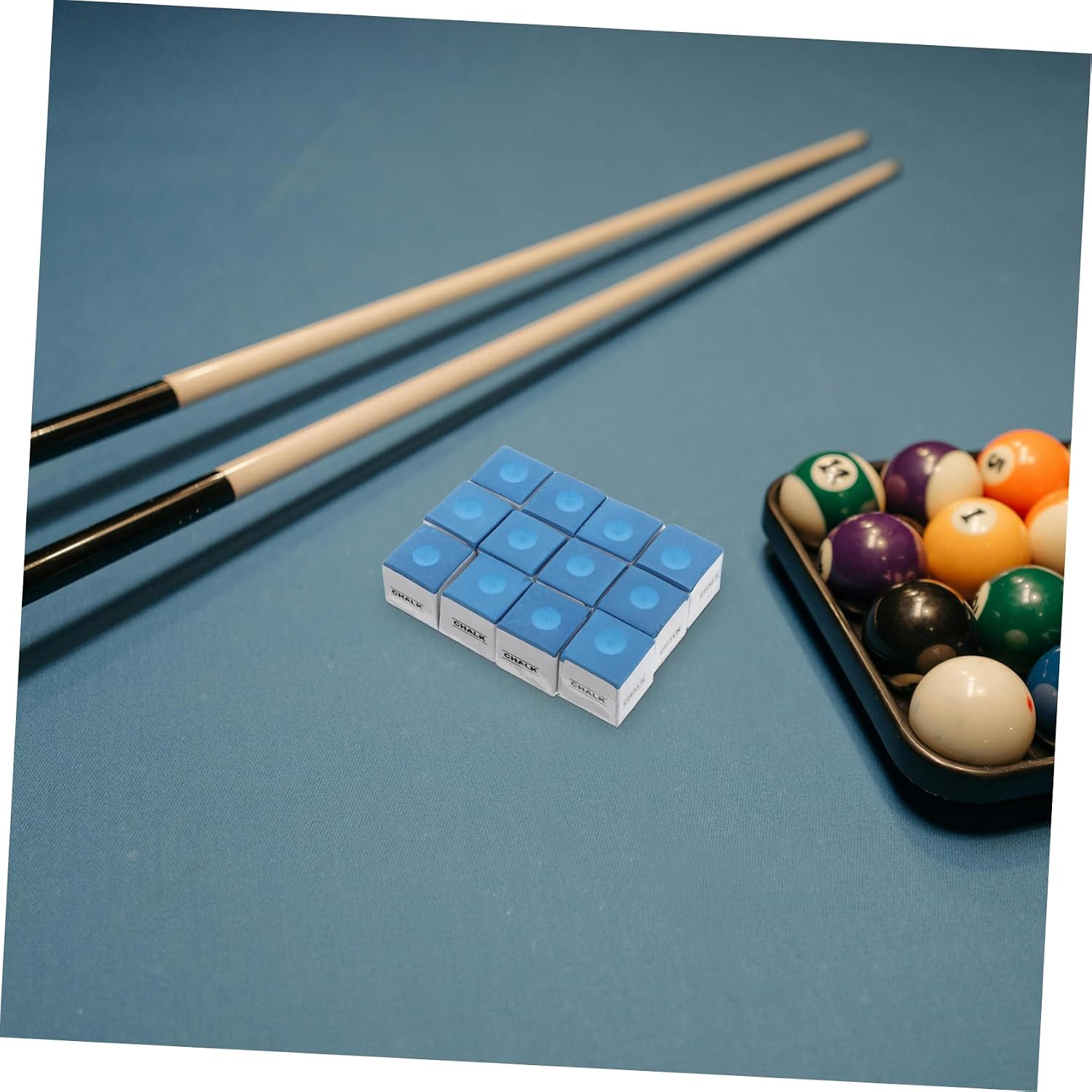 Toddmomy 12pcs Pool Cue Chalk for Billiards and Snooker Versatile Accessory for Tournaments Maintains Cue Condition Game Performance