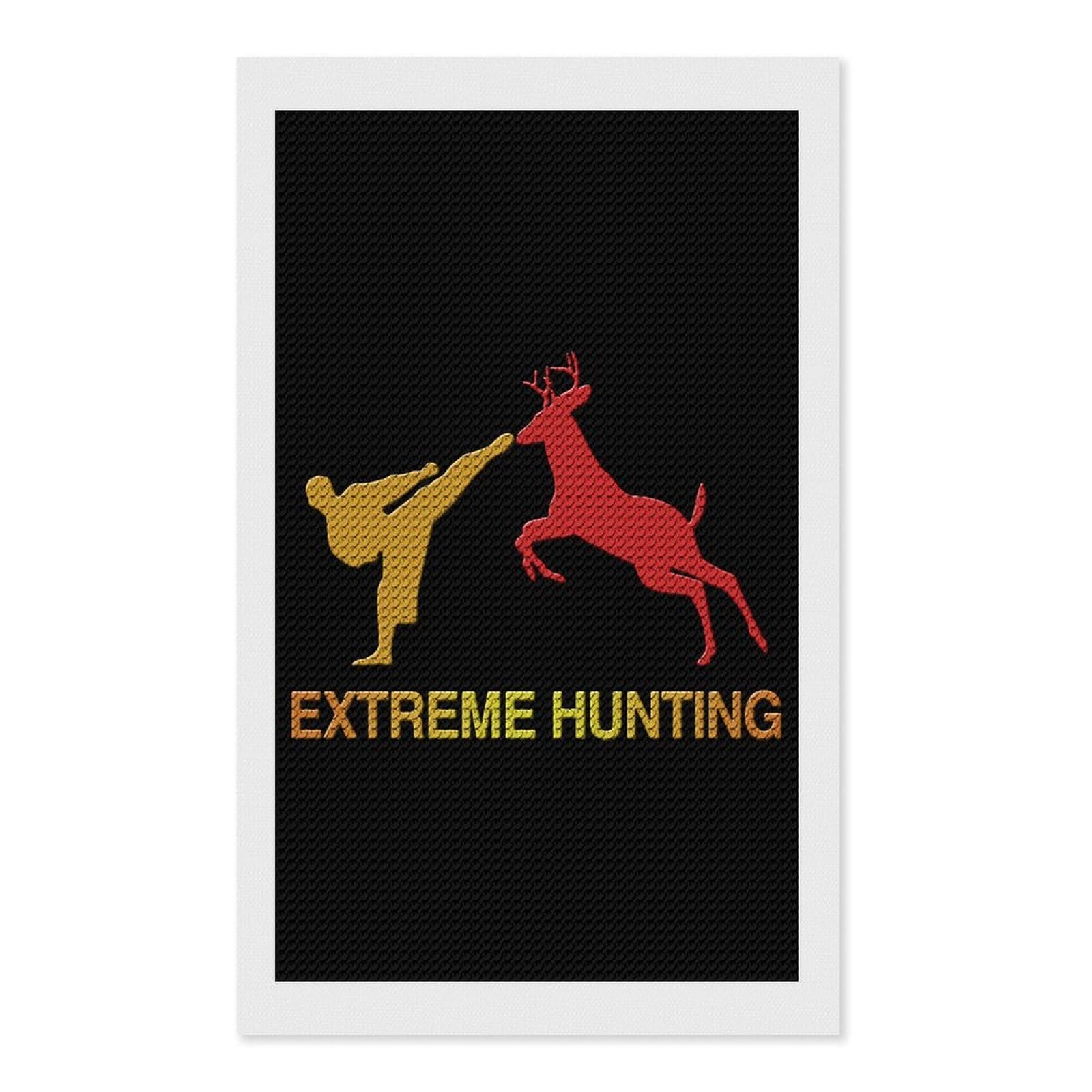 Nclqvjxzkhw Style Fuck It I'm Going Hunting Diamond Art Painting For Adult Round Diamonds Pictures Arts Crafts Home Wall Decor 12"X20"