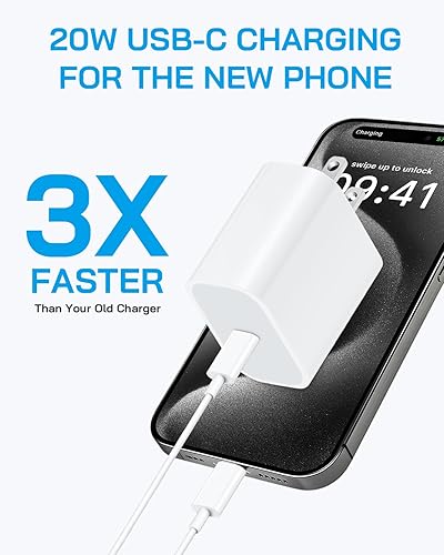 Miniatura 2 de Paquete de 3 bloques de carga rápida AISNI compatibles con iPhone 17, 16, 15, cargador USB C de carga rápida, cable de carga larga tipo C de 6 pies