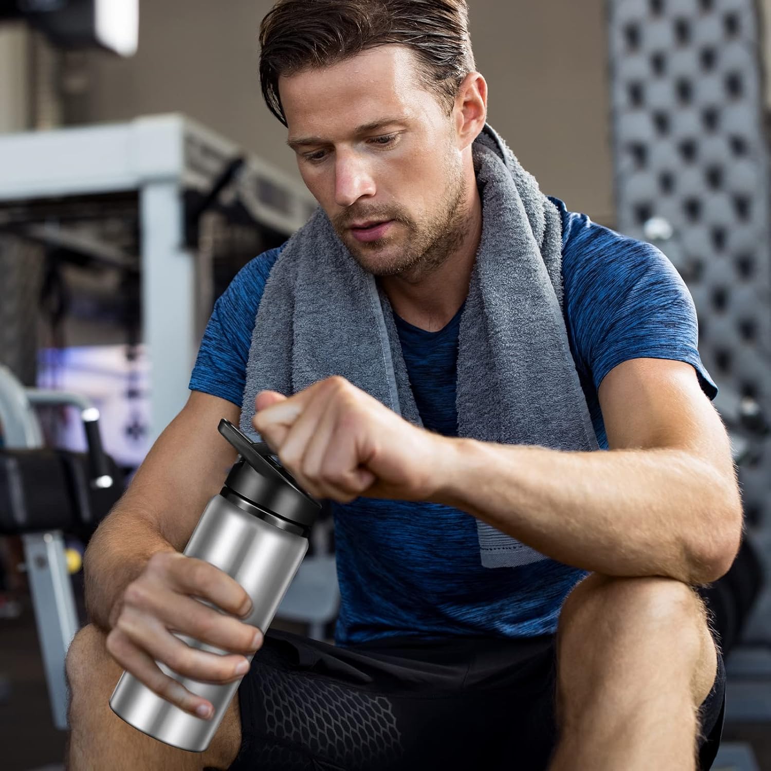 20 Pack Aluminum Water Bottles Bulk 20 Oz Insulated Metal Sports Water Bottles Reusable with Handle Valentine's Galentine's Back School Gifts for Travel Hiking Outdoor, Snap Lid - Image 4