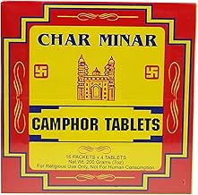Charminar Camphor Tablets (64 Cubes 200g) Ideal for Pooja, Scent, Hindu Festivals Free UK P&P (200g)