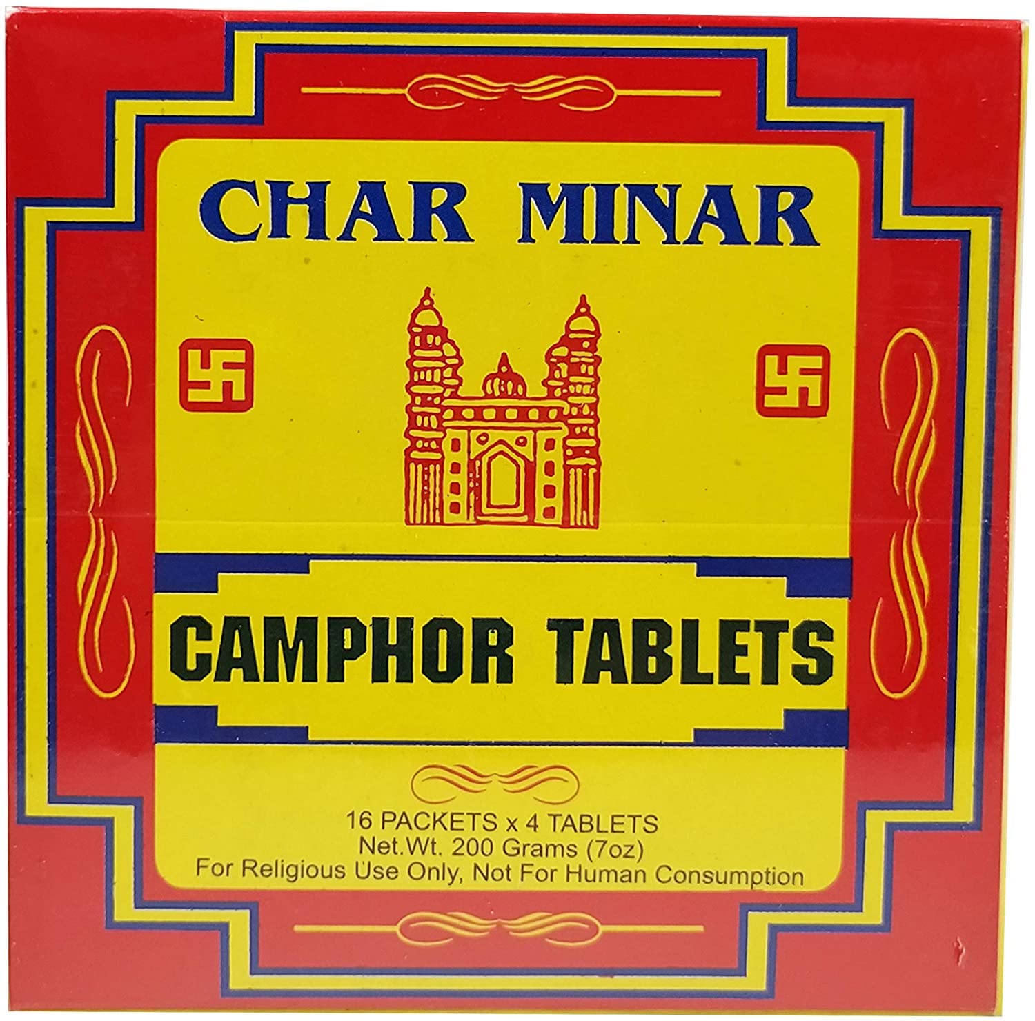 Charminar Camphor Tablets (64 Cubes 200g) Ideal for Pooja, Scent, Hindu Festivals Free UK P&P (200g)