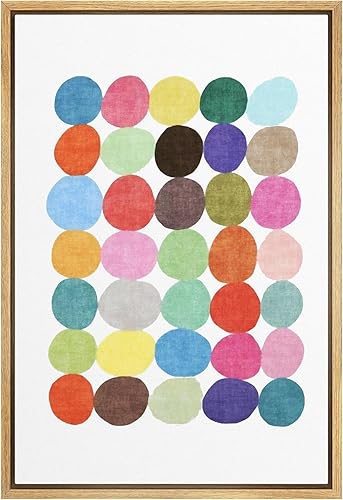 Miniatura 8 de IDEA4WALL Lienzo Enmarcado Impreso Arte de Pared Bloques Marrones y Azules de Mediados de Siglo Ilustraciones Geométricas Abstractas Arte Moderno