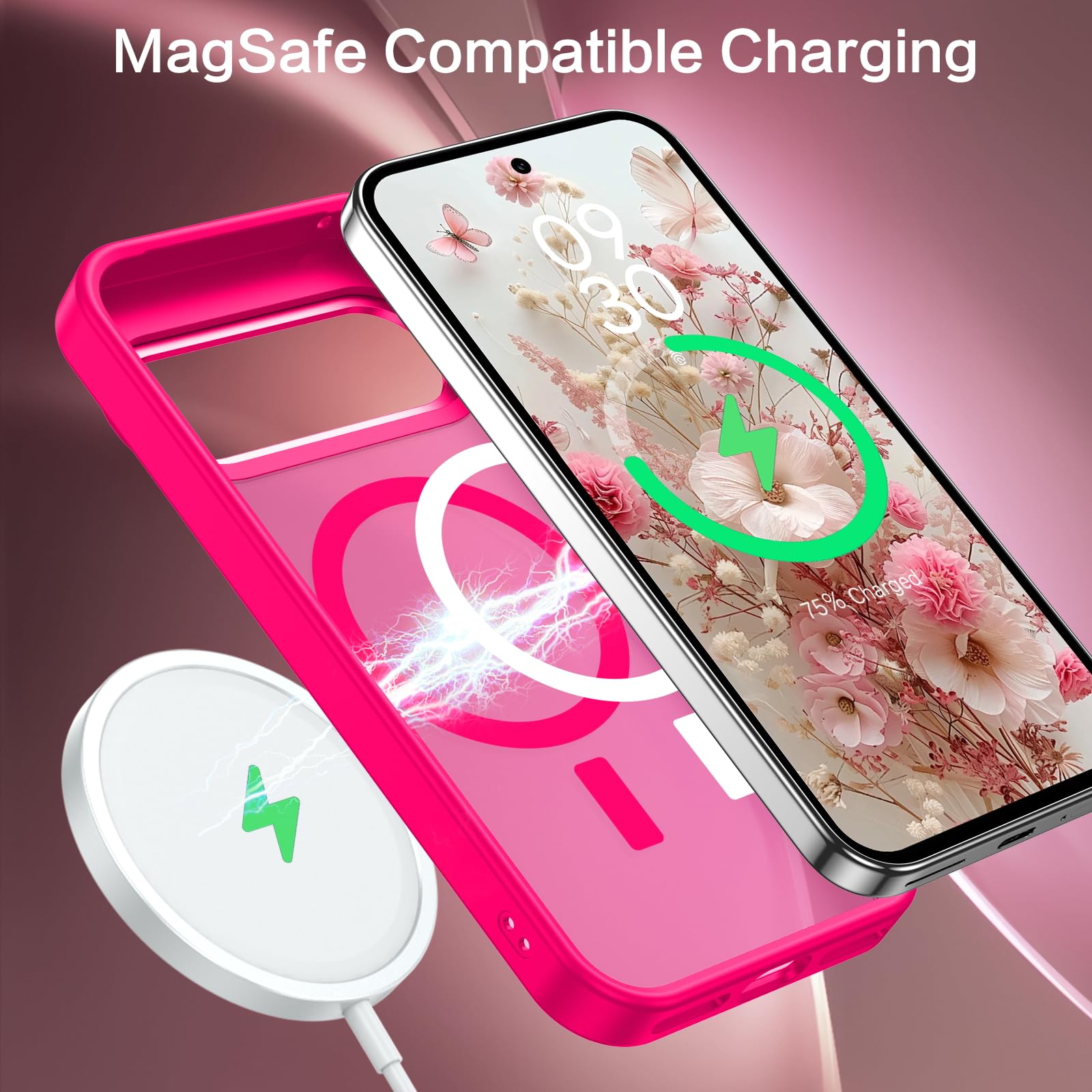 GaoBao MagSafe Hülle Für Google Pixel 9 Pro/9 – Stoßfest, Magnetisch, Durchscheinend Matt