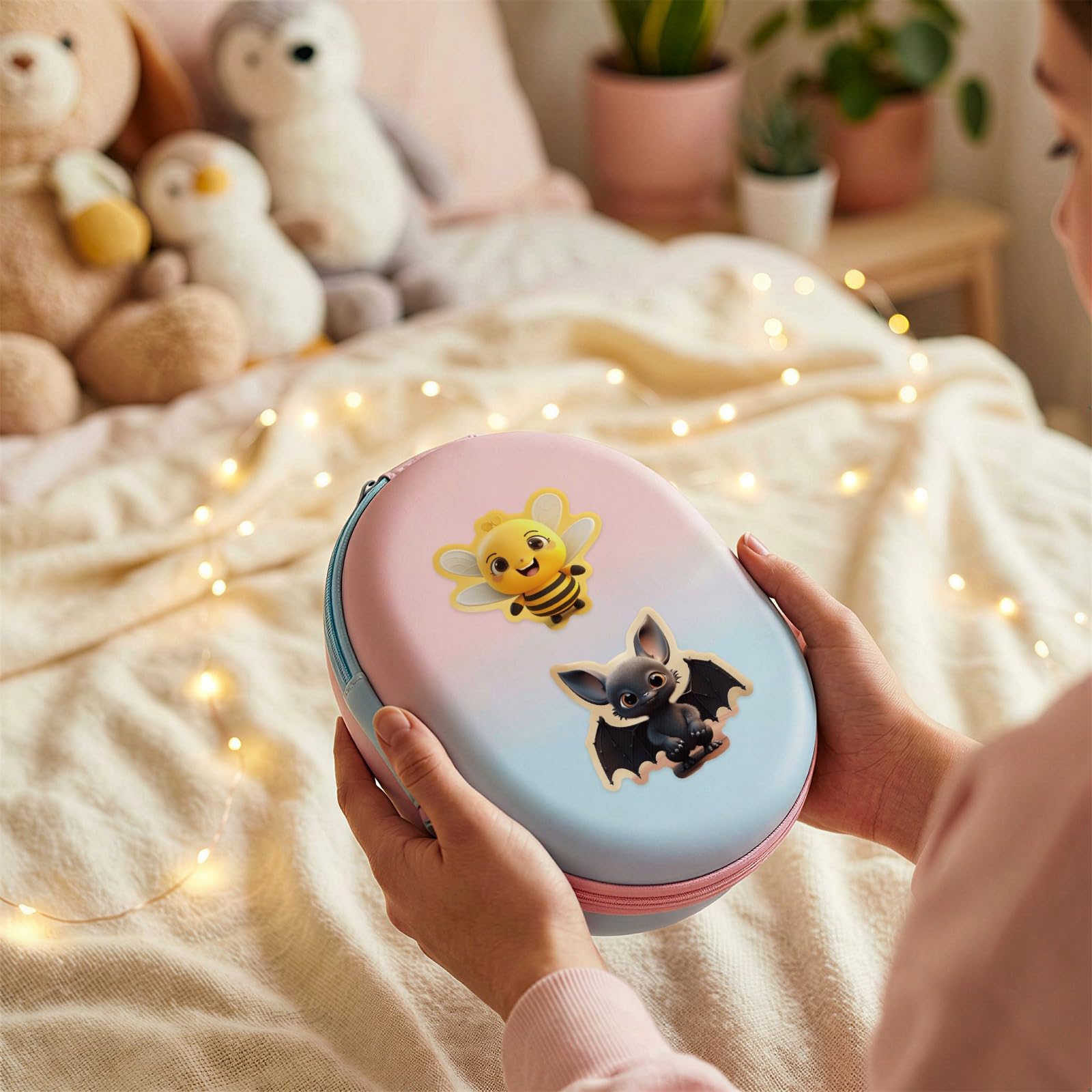 100 simpatici adesivi a forma di animali per Kindle, confezione di adesivi in vinile Kawaii con adorabili animali pastello e animali dei cartoni animati per laptop, diari, custodie per telefono