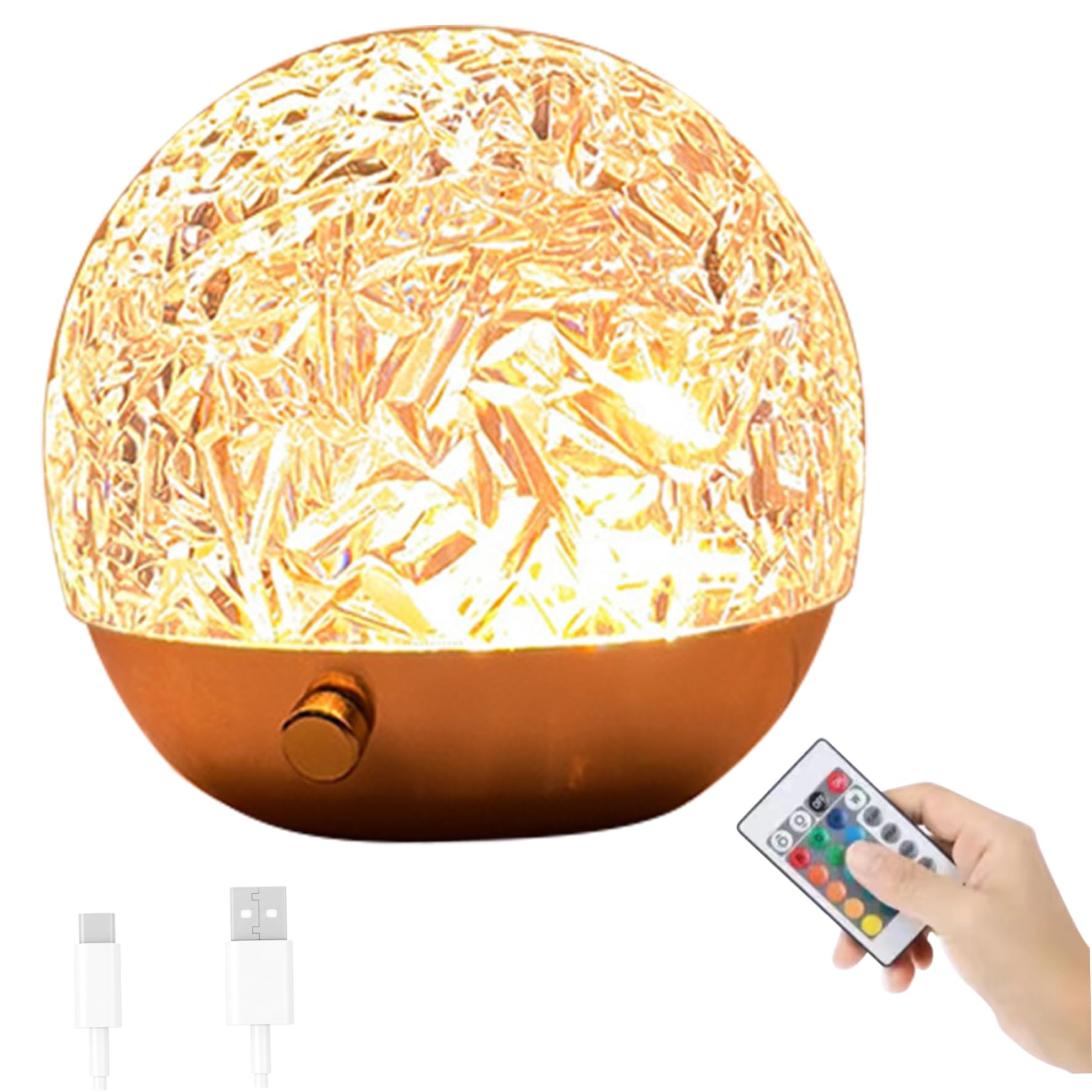 Wedhapy Lamp Ocean Lights 16 Colors Changing Lamp Cube with Remote Control Rechargeable LED Night Light Projector Gift Decor for Baby Bedroom Living Room