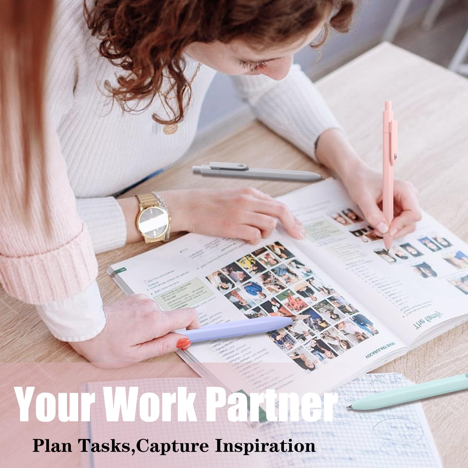 Vitoler Gel Pens 8 Pack Cute Morandi Colored Pens 0 5mm Smooth Writing Pens for Women Nurses Journaling — view 6