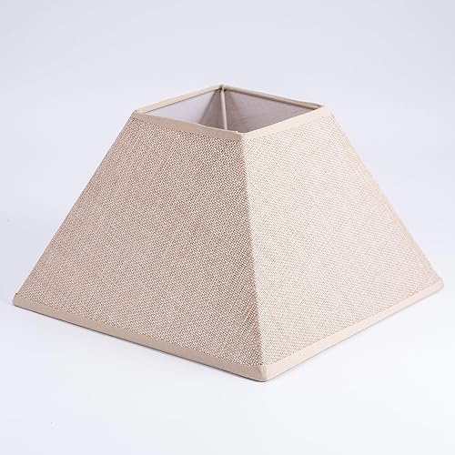 Miniatura 7 de Juego de 4 pantallas de lámpara para base E27, pantalla cuadrada de tela para lámparas de mesa y luz de pie, pantallas de 4.3 pulgadas superior x