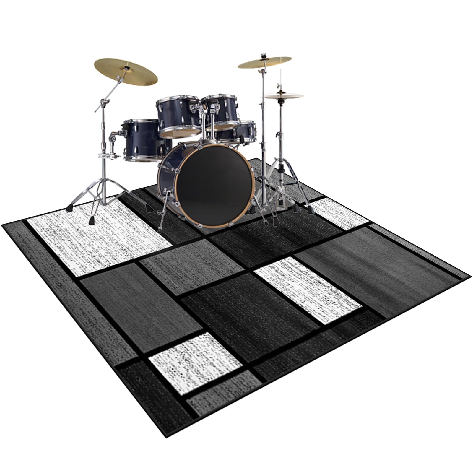 200 x 180 cm, dywan perkusyjny do perkusji i perkusji, mata dźwiękoszczelna, mata bębnowa, antypoślizgowy koc, mata, bęben jazzowy, elektroniczny zestaw perkusyjny, dywaniki do bębna basowego