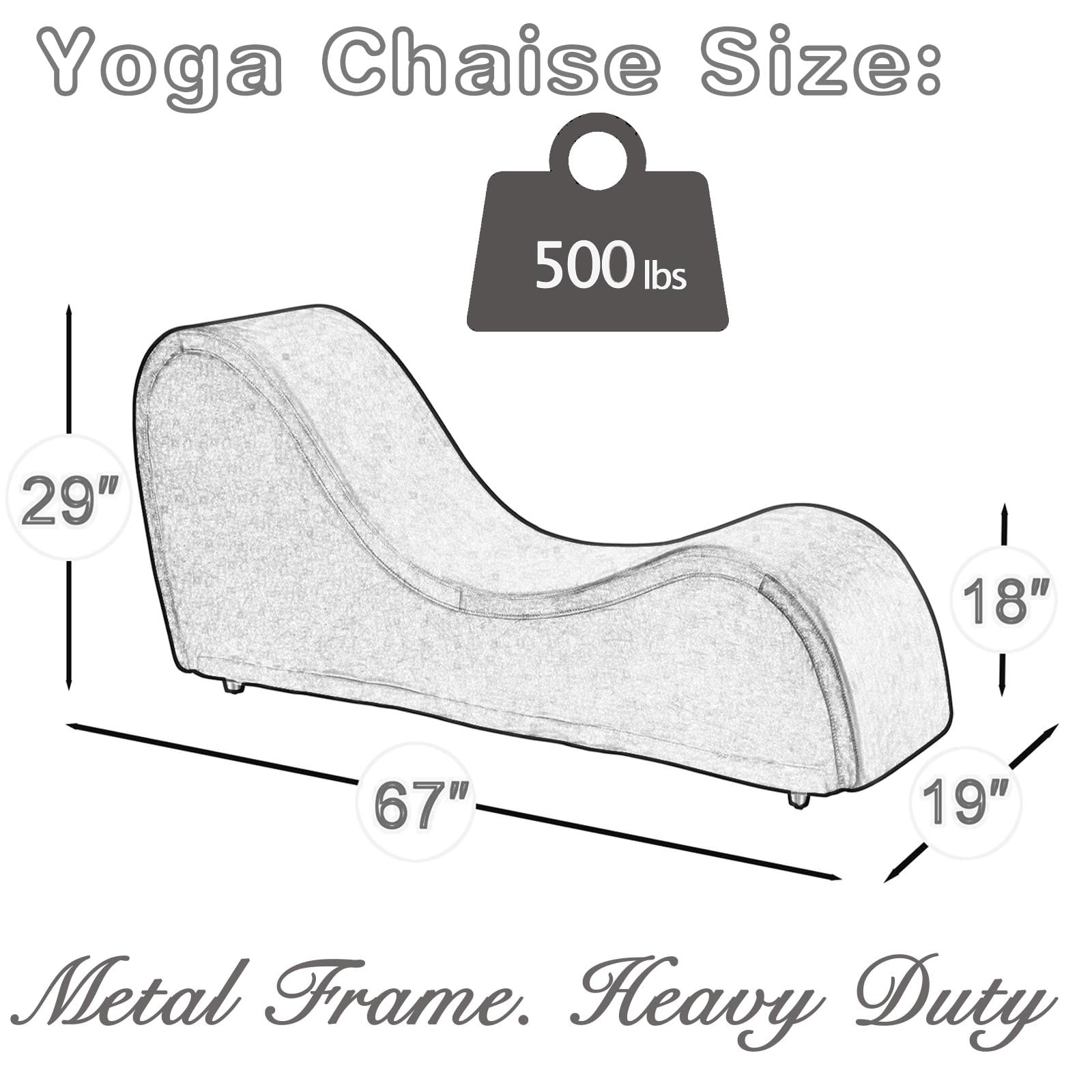 Amazon.com: KORZEY Ergonomic Grey Chaise Lounge with Removable