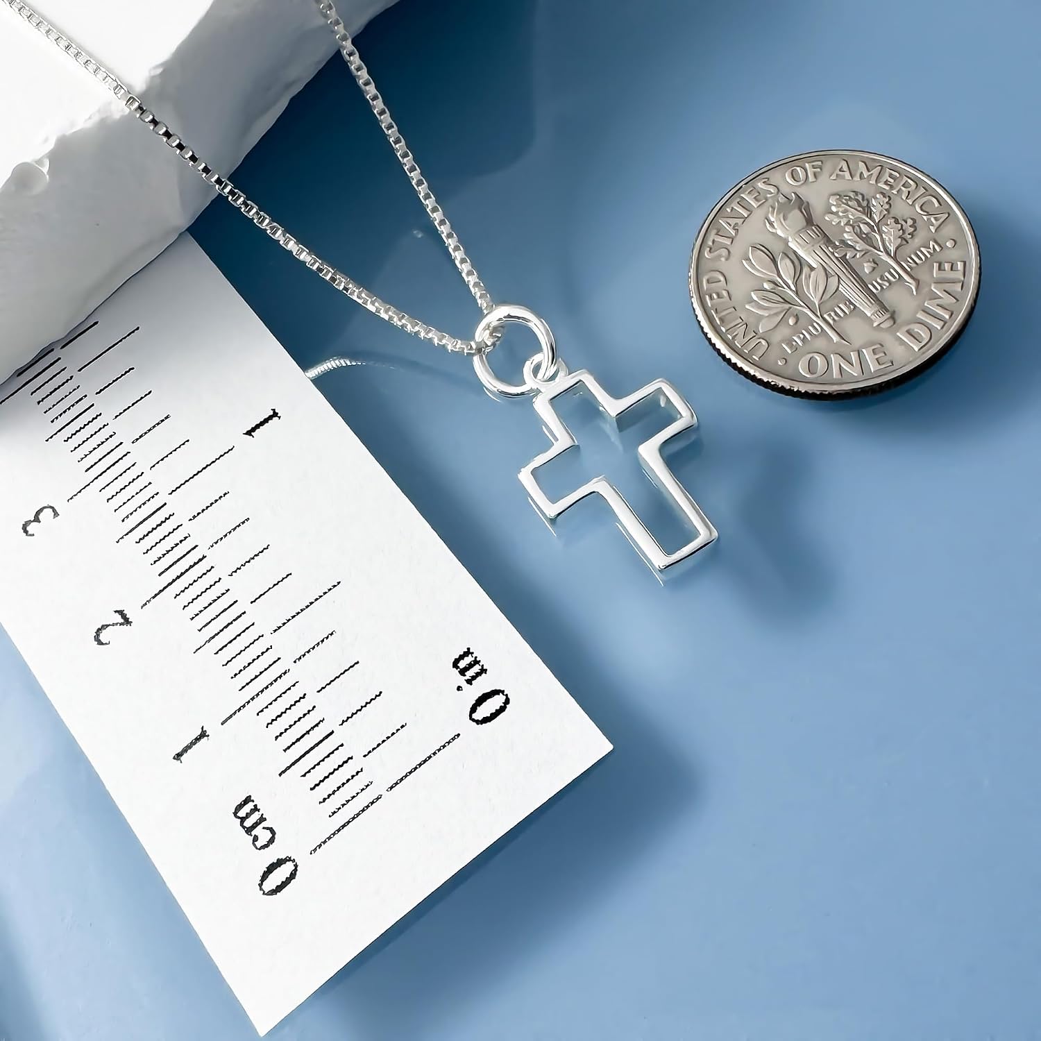 Cross Necklace for Women Tiny and Dainty 925 Sterling Silver Cross Necklace for Women Teen Girls Mom Daughter Sister Gift for Confirmation Christmas Birthday