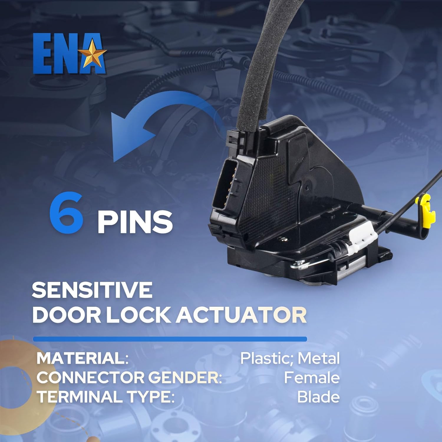 ENA Power Door Lock Latch Actuator with Intelligent Key Front Left Driver Side Compatible with Nissan Rogue 2014 2015 2016 2017 2018 2019 2020 Replacement for 80501-4BA0A 80501-4BA0B 805014BA0A