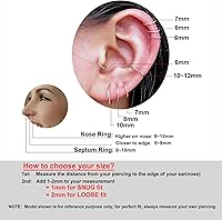 Vista 69 de Small Gold or Sterling Silver Huggie Hoop Earrings for Women Cartilage Nose Helix Tragus