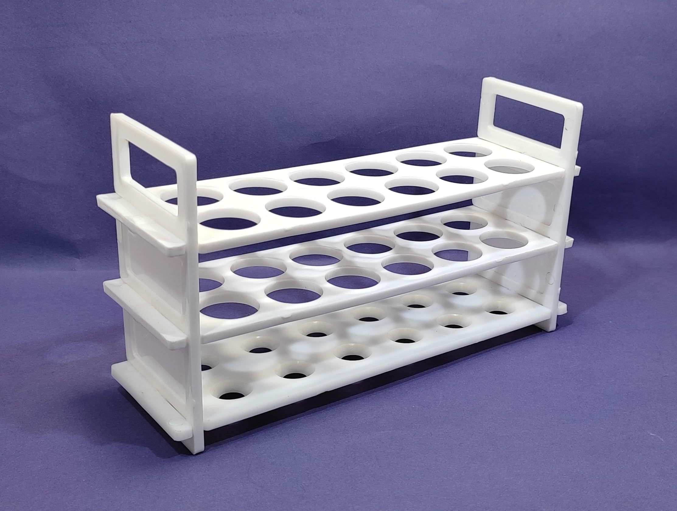 Test Tube Stand 3 Tier 12 holes 25MM Moulded in Polypropylene (pack of 1) (B0DD429G18) Amazon Price History, Amazon Price Tracker