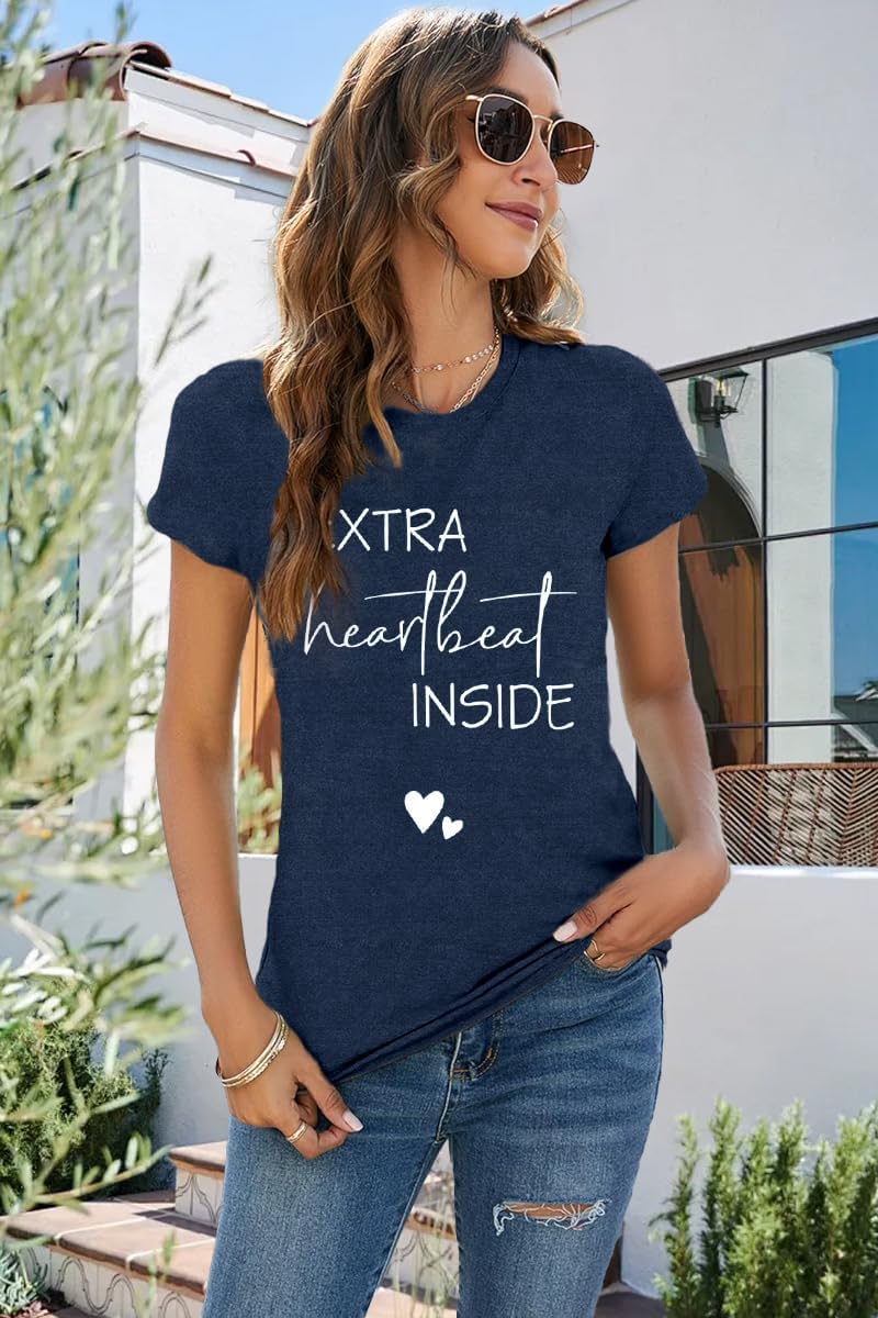 Pregnancy Shirt for Women Reveal New Baby Announcement Tshirt Mom to Be Tee Tops - Image 3