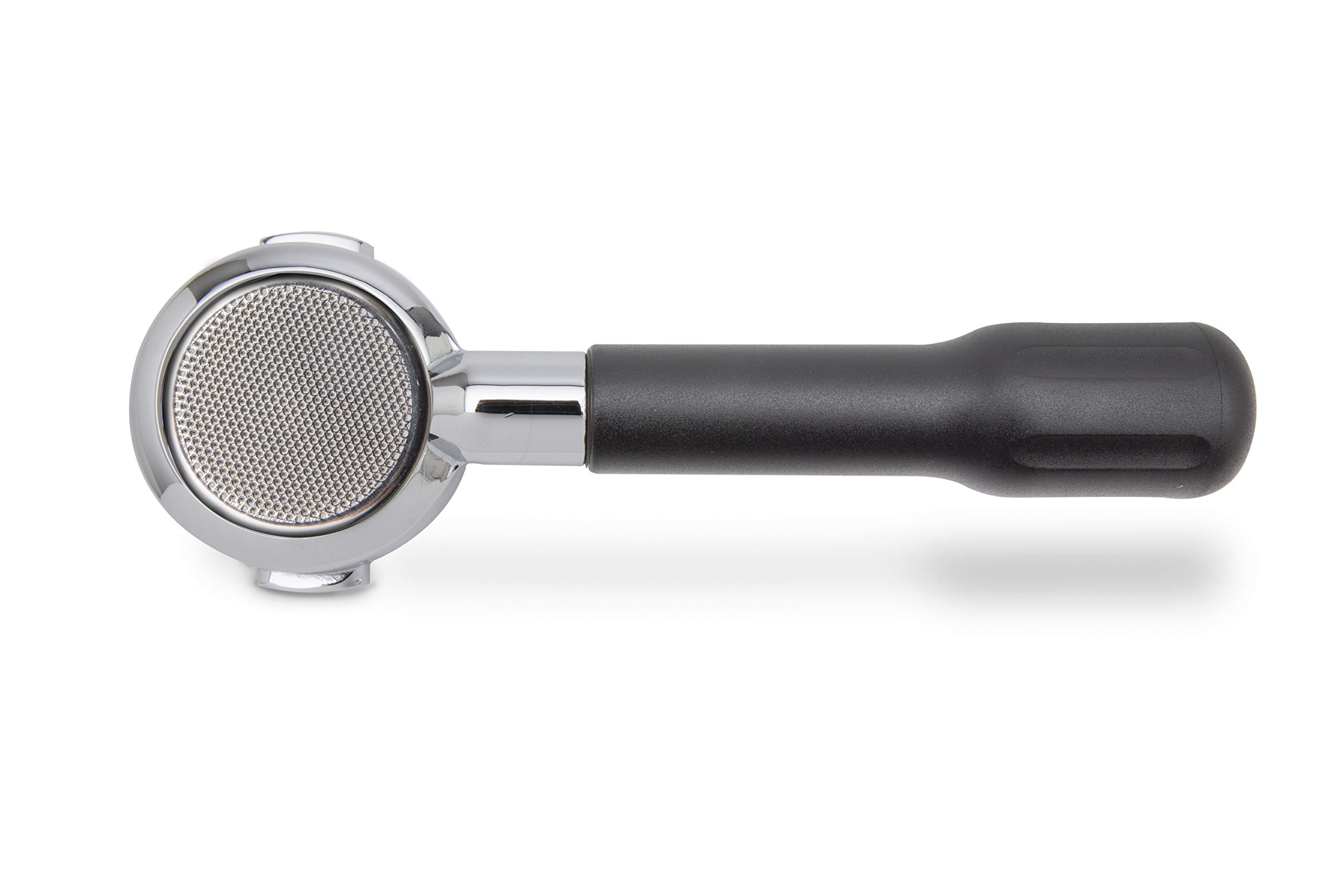 LELIT Bottomless Porte-Filtre LELIT57 - Inclut des Filtres en Acier Inoxydable - Poignée Classique - PLA570S - Argent/Noir