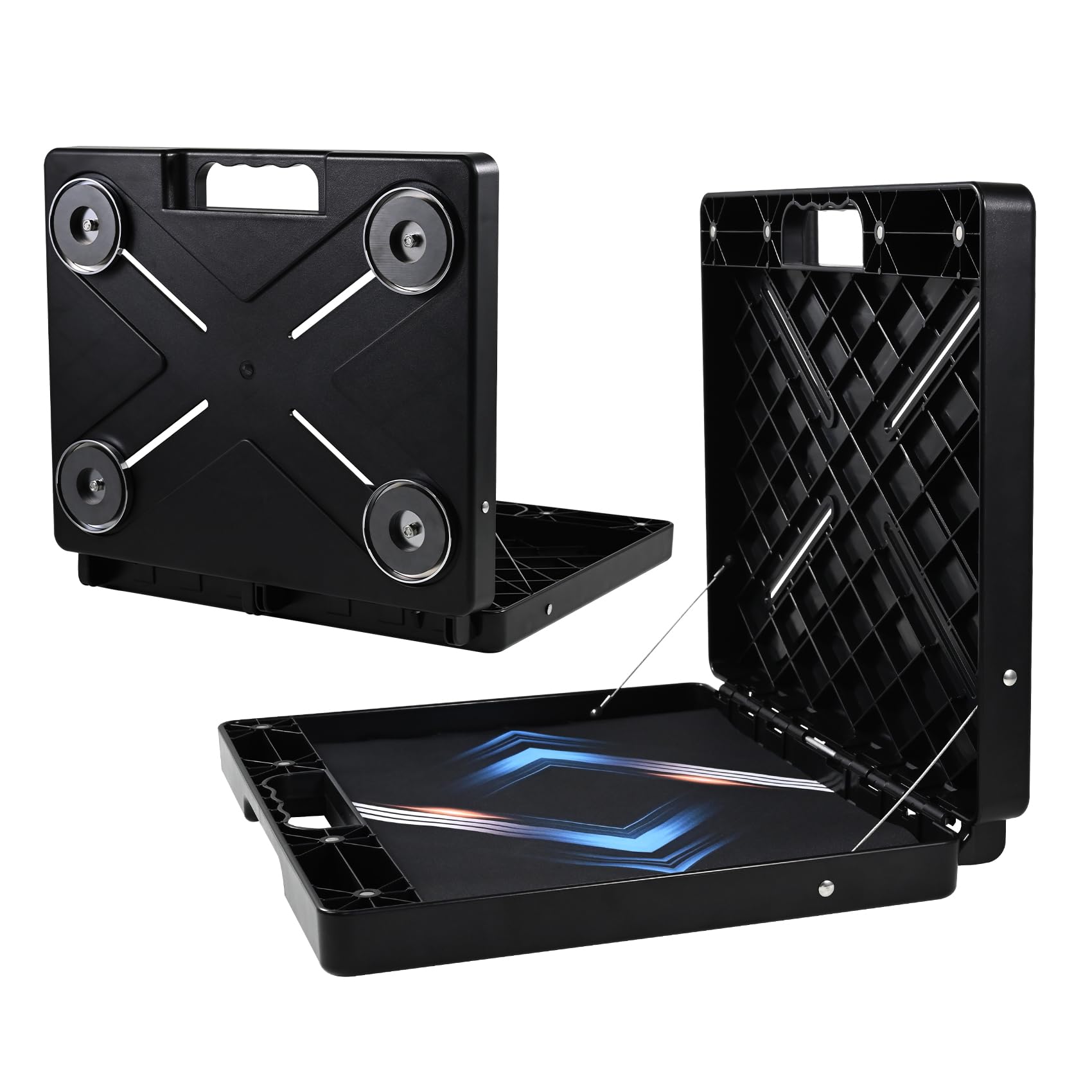 Magnetic Laptop Stand Portable Workstation with 4 Super Magnets w45lb Capacity Magnetic Toolbox Hands Free Workstation Attach to HVAC Trucks Walls Poles etc product thumbnail 2