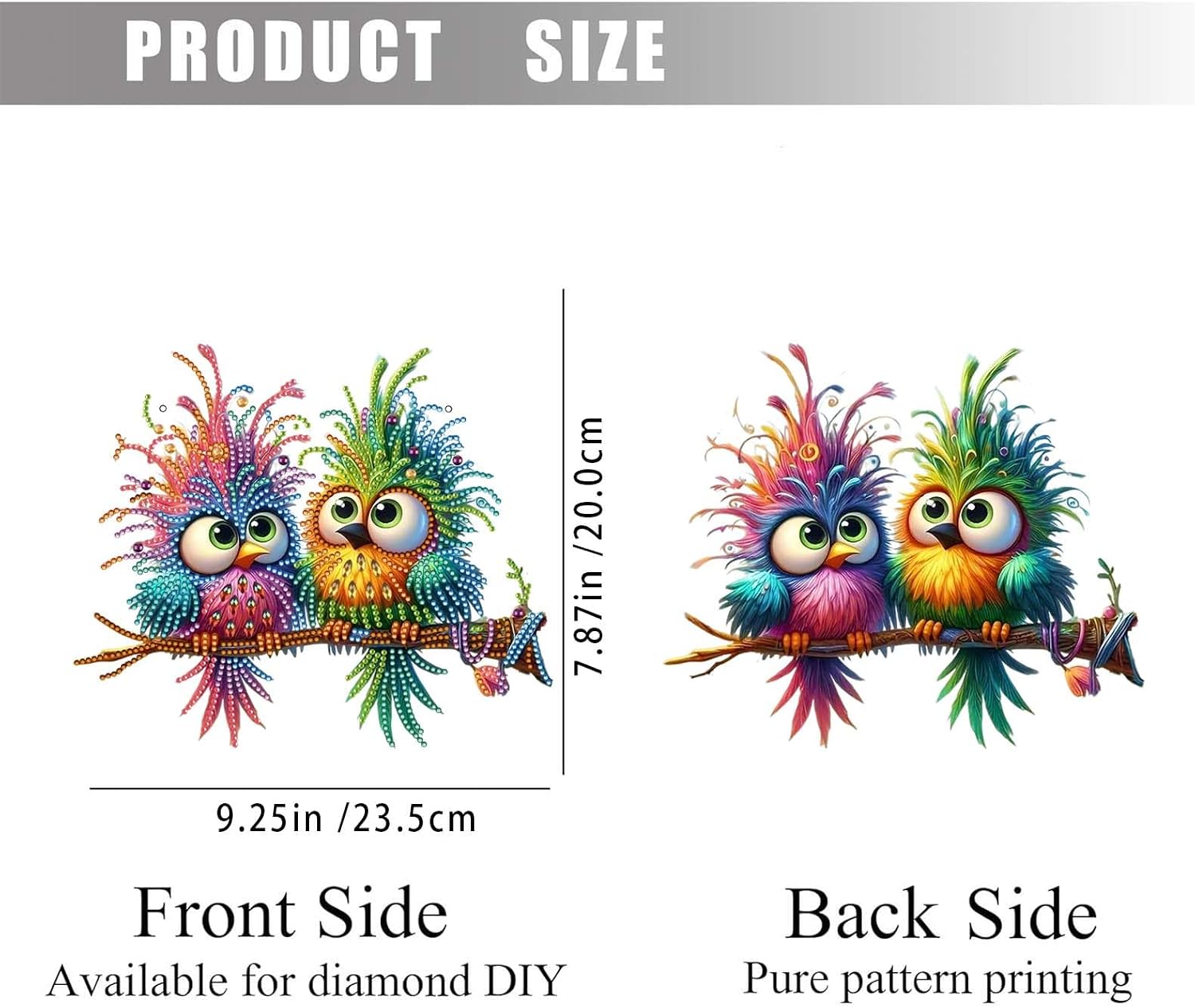 TSRUVYL Bird Diamond Art Painting Kit, Hanging Double Sided Diamond Art Suncatchers Window Pendants, Cute Diamond Painting Crafts Gift, DIY Special Shaped Gem Wall Ornament for Adults(Colorful-Bird)
