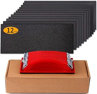 Sandpaper 120 to 2500 Grit Sand Paper with Sanding Block Sander, Wet Dry Waterproof Abrasive Sanding Sheets Assortment for...
