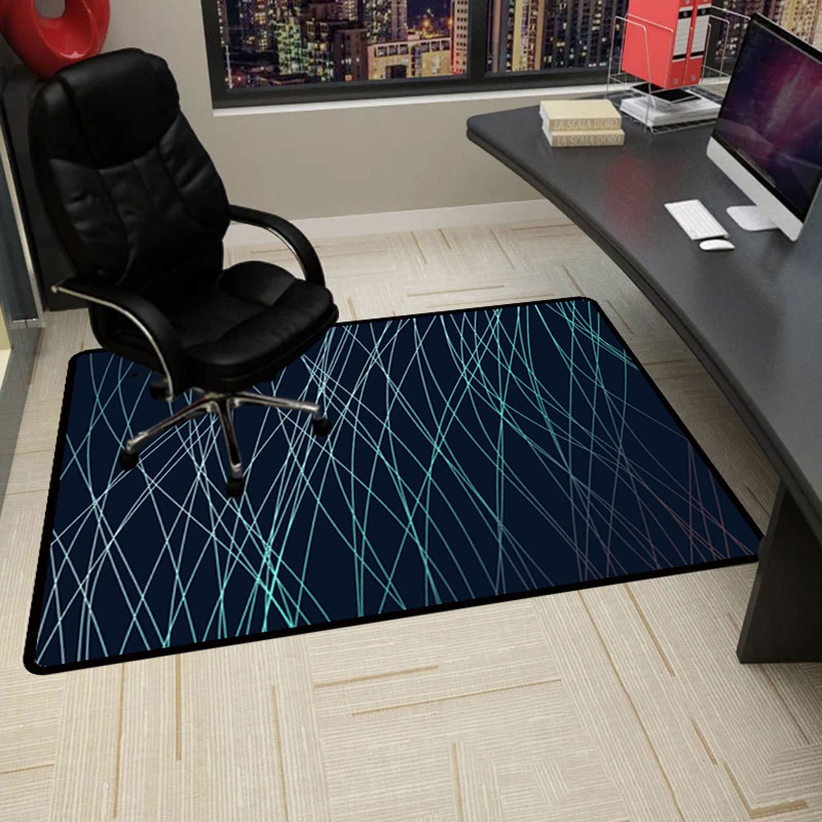 QBYRSSS Transparent Table Cover Protector Desk Chair Mat for Hardwood Floor 90x120CM Multi Purpose Office Chair Mat for Rolling Chairs Protects Floors Durable and Non Slip