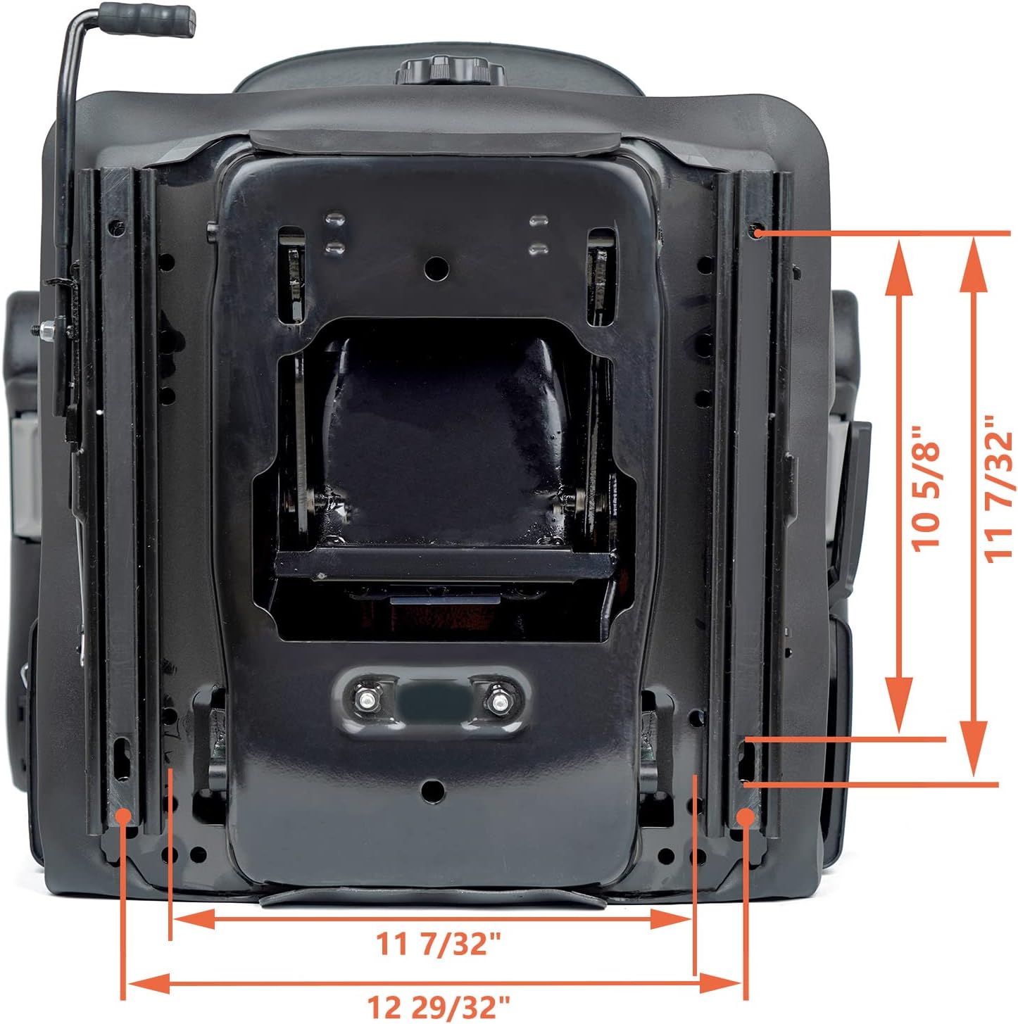 Highback Low Suspension Tractor Seat,Adjustable Backrest and Slide Rails Forklift Seat,Adjustable Armrests Shock Absorber Heavy Duty Seat for Toro Mower Excavator Harvester,Multicolor