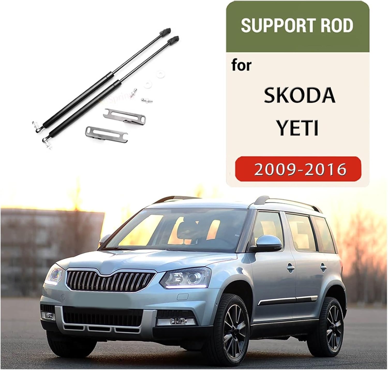Car Front Bonnet Cover Support Lift Hydraulic Rod Strut Bars Bracket Refit accessories Compatible With Skoda Yeti 2009-2016