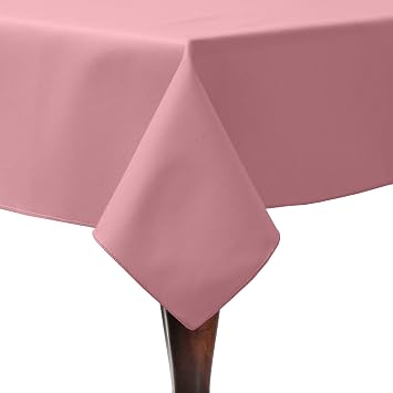 60x90-Inch Rectangular Twill Tablecloth, Dusty Rose