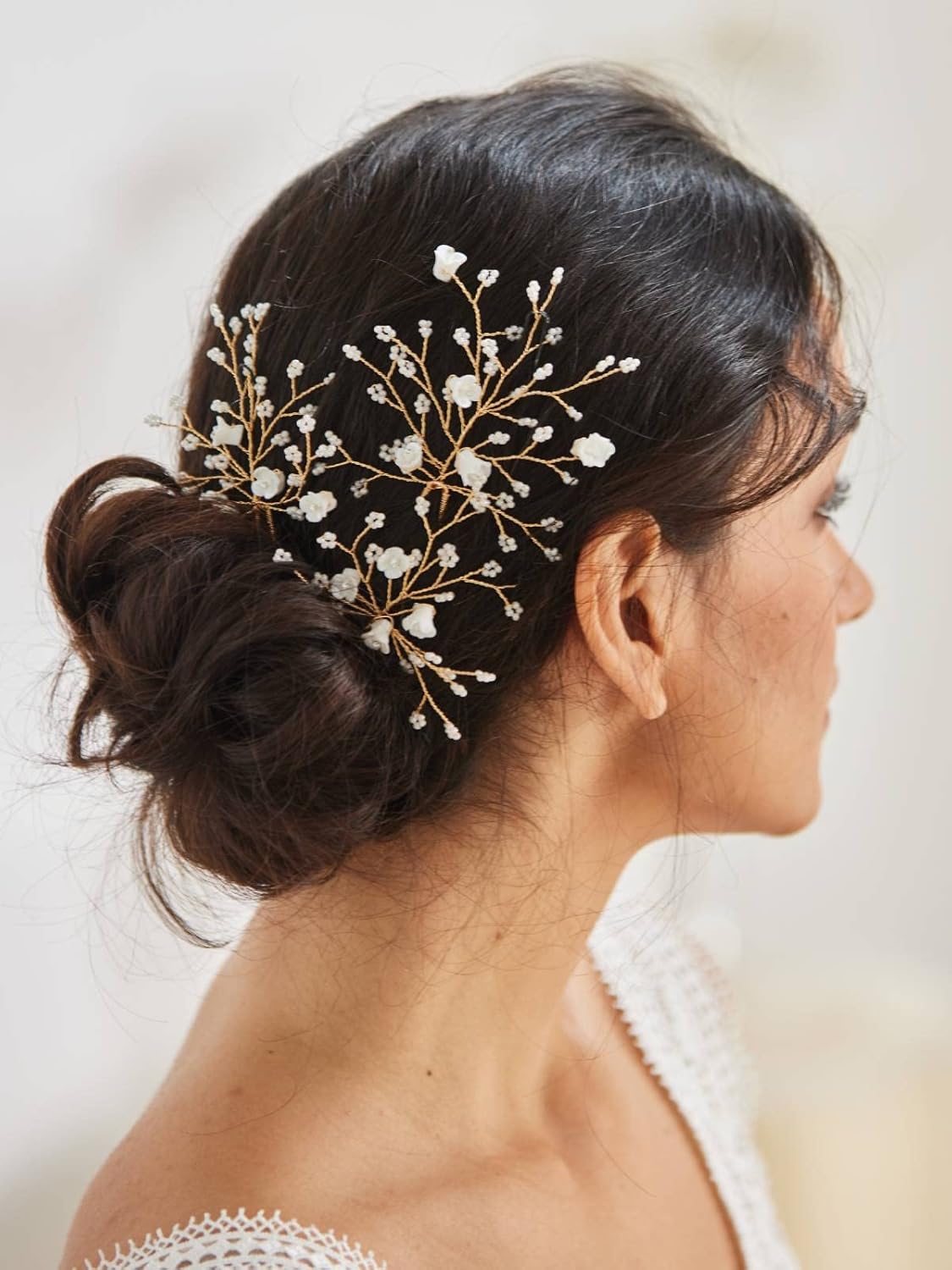 SWEETV Flower Beaded Wedding Hair Pins Rhinestone Bridal Hair Accessories decorative for Brides and Bridesmaid(Pack of 3), Gold SWEETV Flower Beaded Wedding Hair Pins Rhinestone Bridal Hair Accessories decorative for Brides and Bridesmaid(Pack of 3), Gold