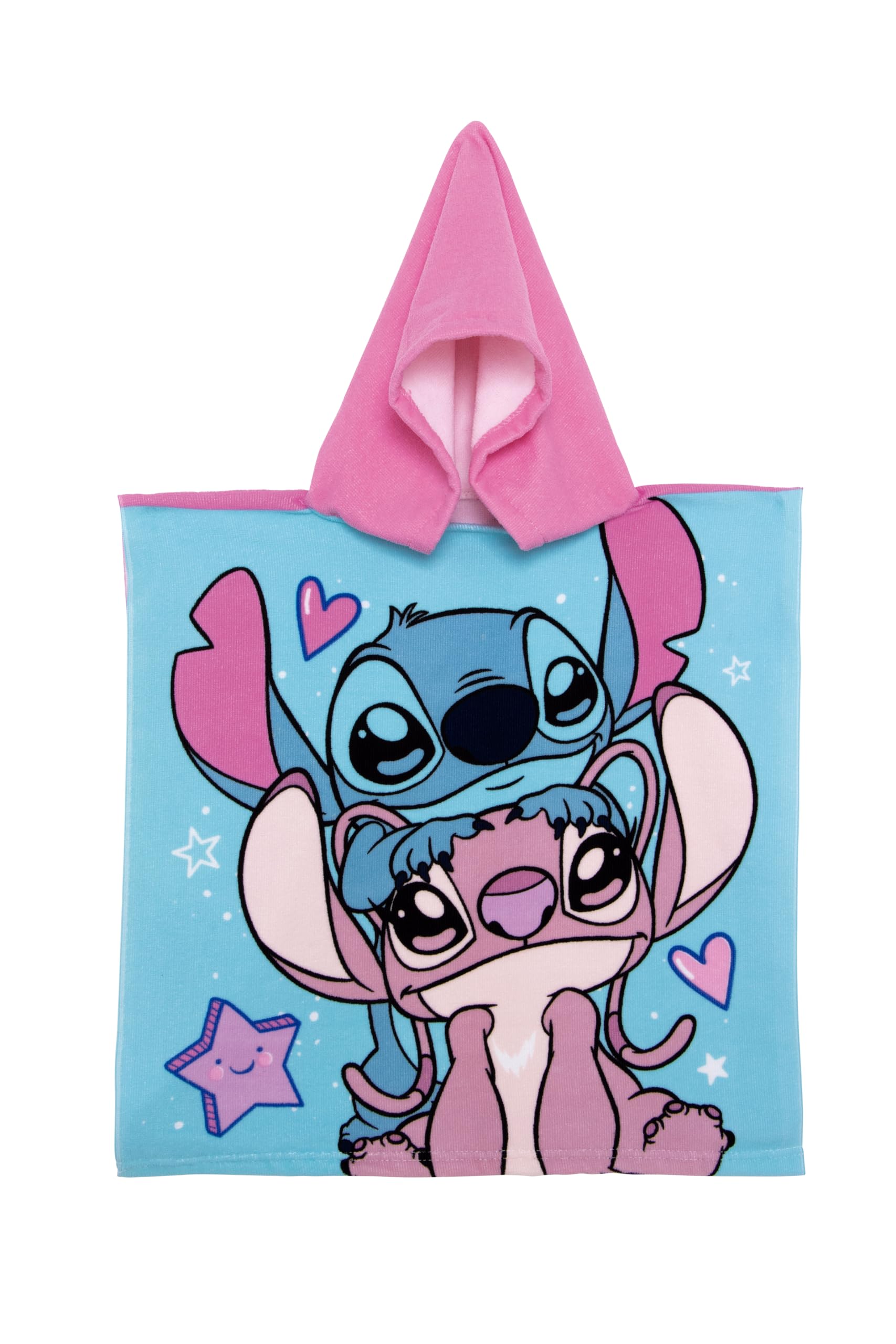 Arditex Pink Wd17716 Disney-Lilo & Stitch Microfiber Hooded Poncho 50X50cm