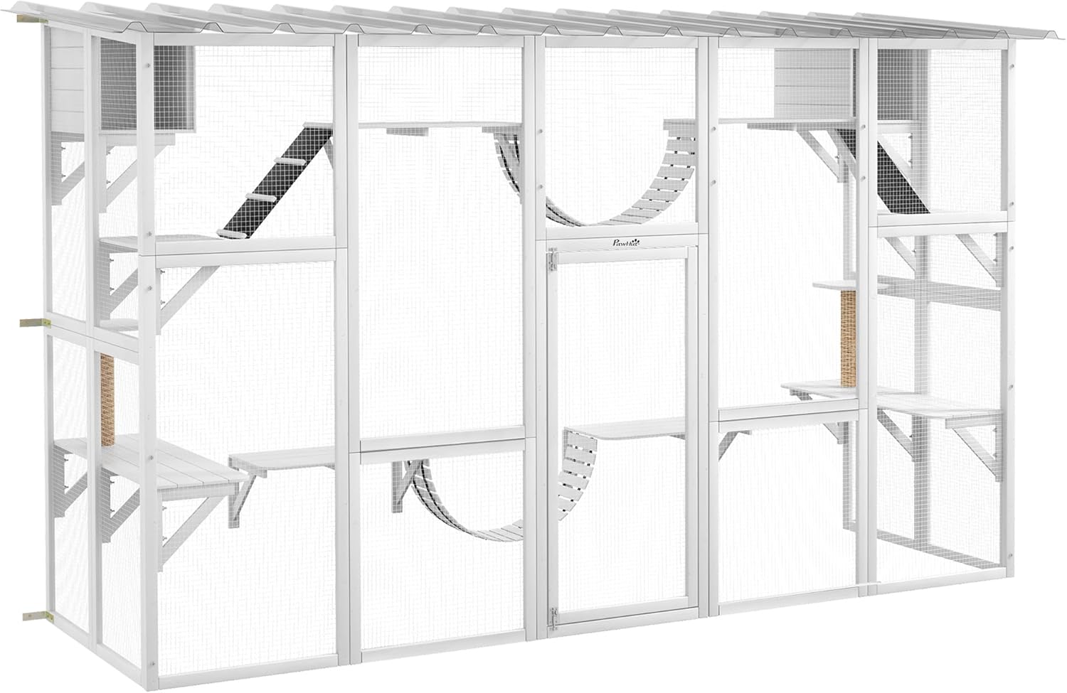 PawHut Catio Playground Cat Window Box Outside Enclosure