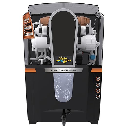 AQUA LIBRA WITH DEVICE ISI MARK COPPER Water Purifier Multiple Purification Process | RO + UF + Copper + TDSControl + UV LED 10 LITER STORAJE TENK