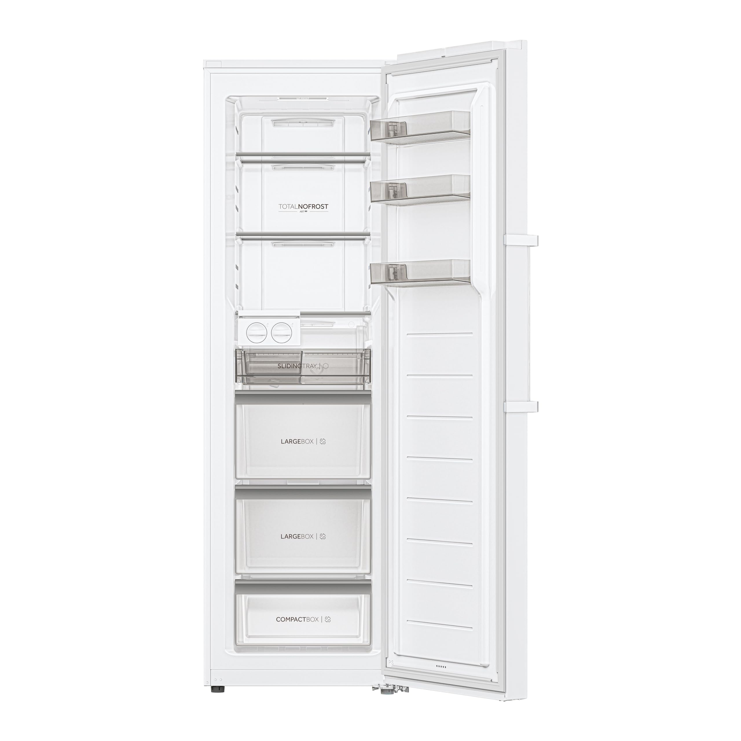 Haier Congelatore con sbrinamento automatico e macchina per cubetti di ghiaccio I Instaswitch H4F306WDH1 I Total No Frost congelatore, capacità 301 l, utilizzabile anche come frigorifero I Freezer con