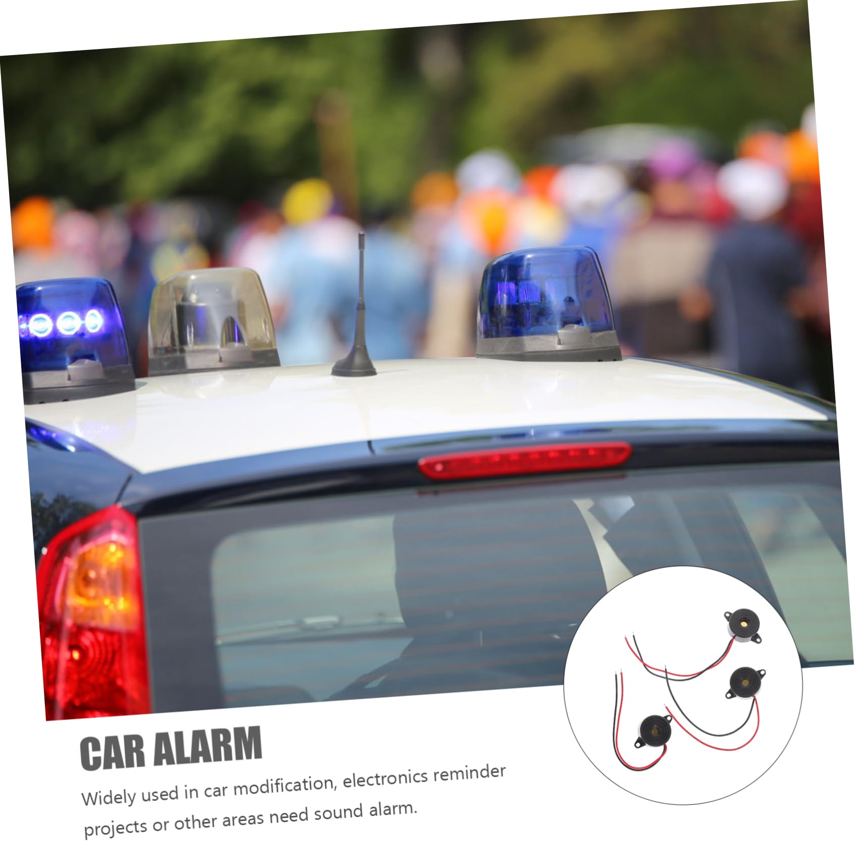 HOMOCONO 9 Pcs Buzzer Alarm Prank Beep Classroom Electric Prank Noise Maker Beeper Beep Tone Speaker Annoyatron Ppo Black