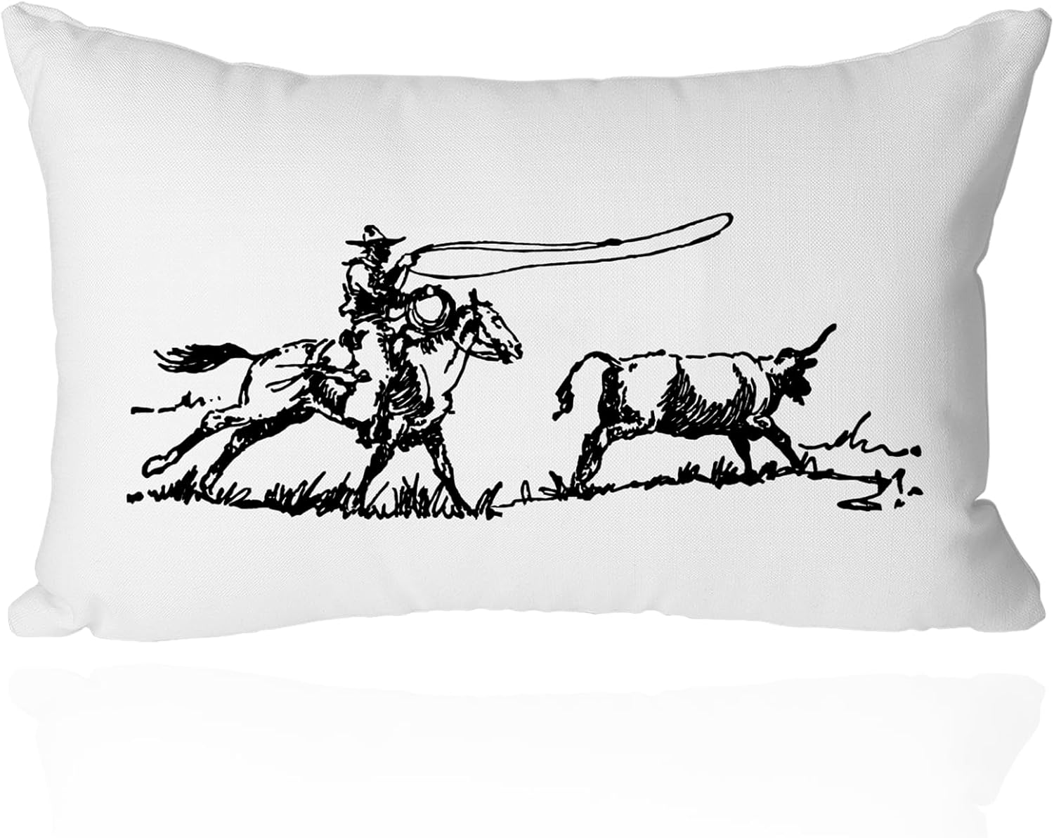 Western Pillows Covers 12x20 Inch - Rodeo Cowboy Themed Throw Pillowcase, Durable Decorative Cushion Cover for Rustic Home Decor, Living Room, and Bedroom Accessories
