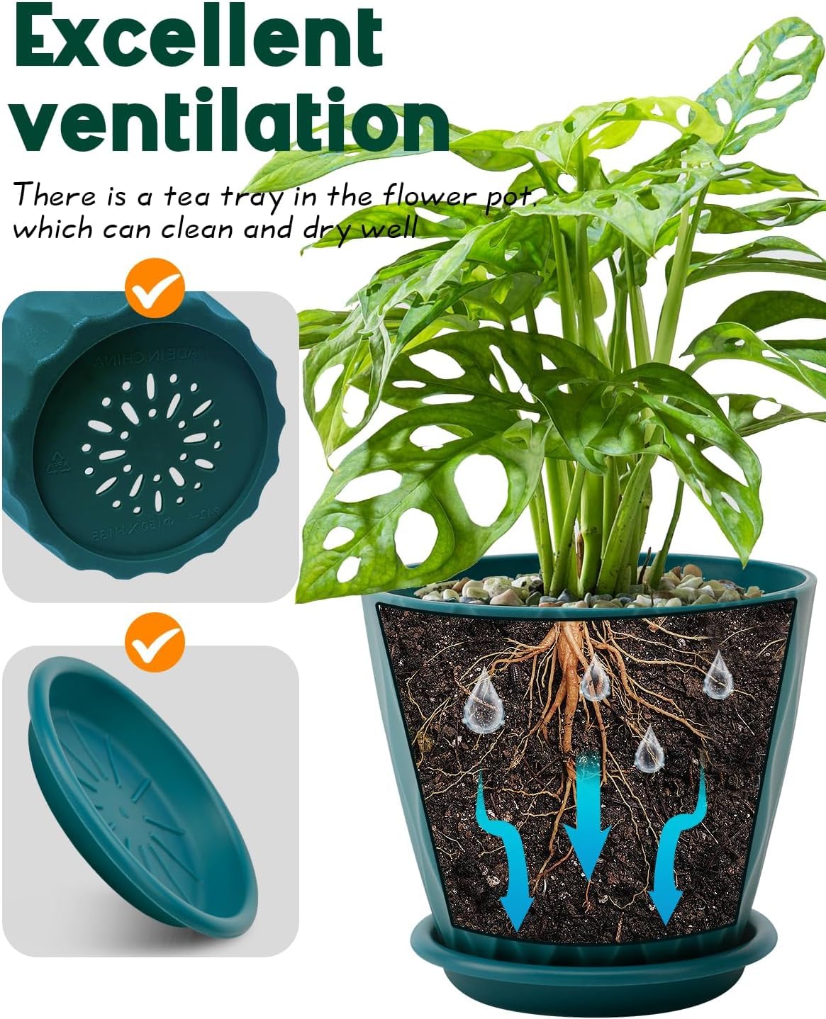 LATERN 10 stuks plastic plantenpotten, 11 cm kleurrijke bloempotten kamerpotten zaailingen kwekerij plantenbak met schotels voor tuin kantoor bureau balkon decor (10 kleuren, bloemvorm