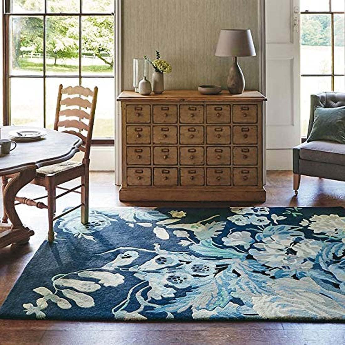 Luxuries Collection Handmade Oriental Wool Traditional Floor Area Rug Ideal for High Traffic Areas in Living Room Bedroom & Hallway Size 9x12 feet Sky Blue Color