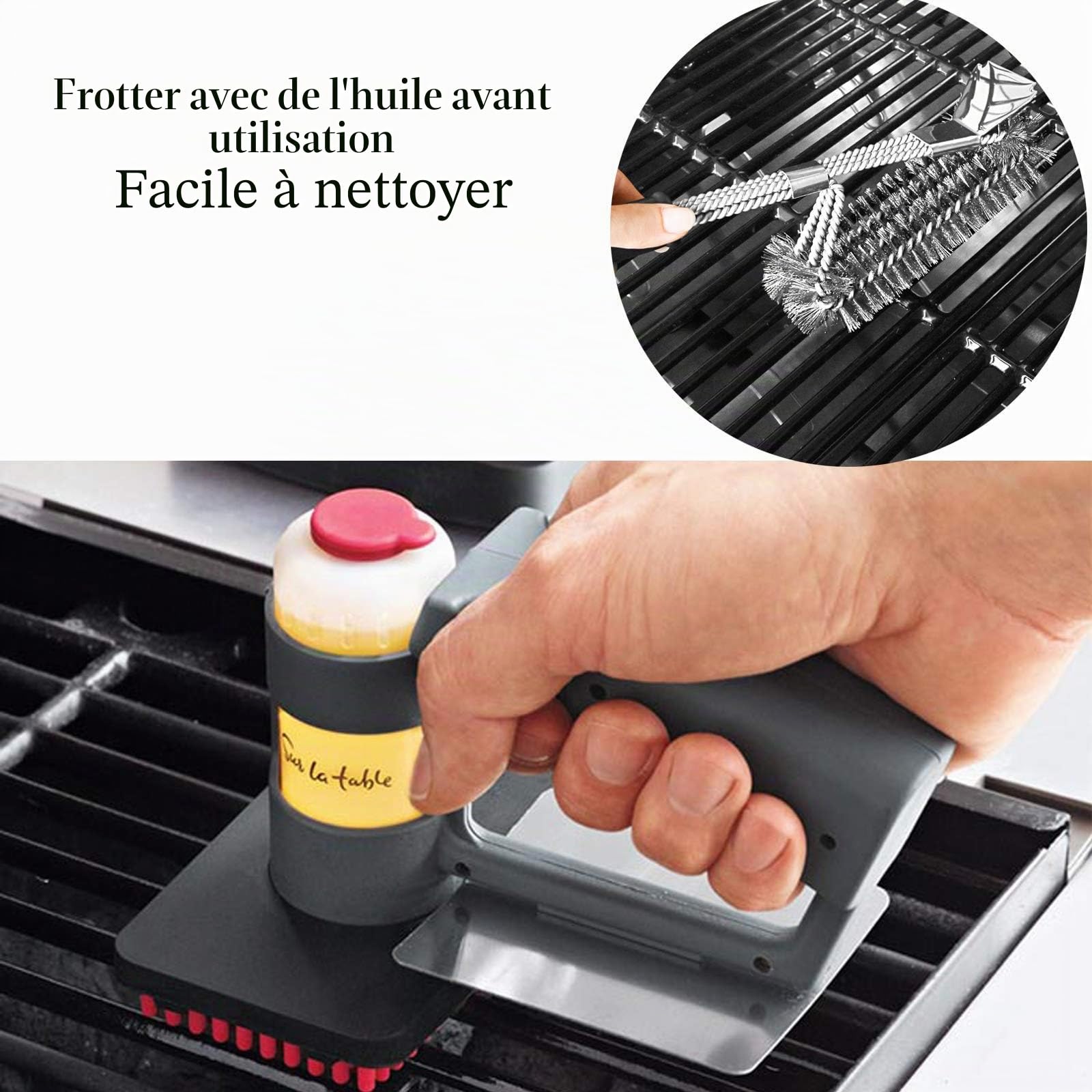 GFTIME 38CM X 28.6CM Grille de cuisson en fonte 7522 pour Weber Spirit E/S-210 220 (avec boutons de brûleur latéral), Genesis Silver A (PAS POUR B&C), Spirit 500, pièce de rechange 7521