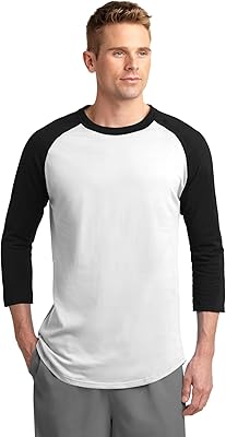 SPORT-TEK Colorblock Raglan Jersey M White/Black