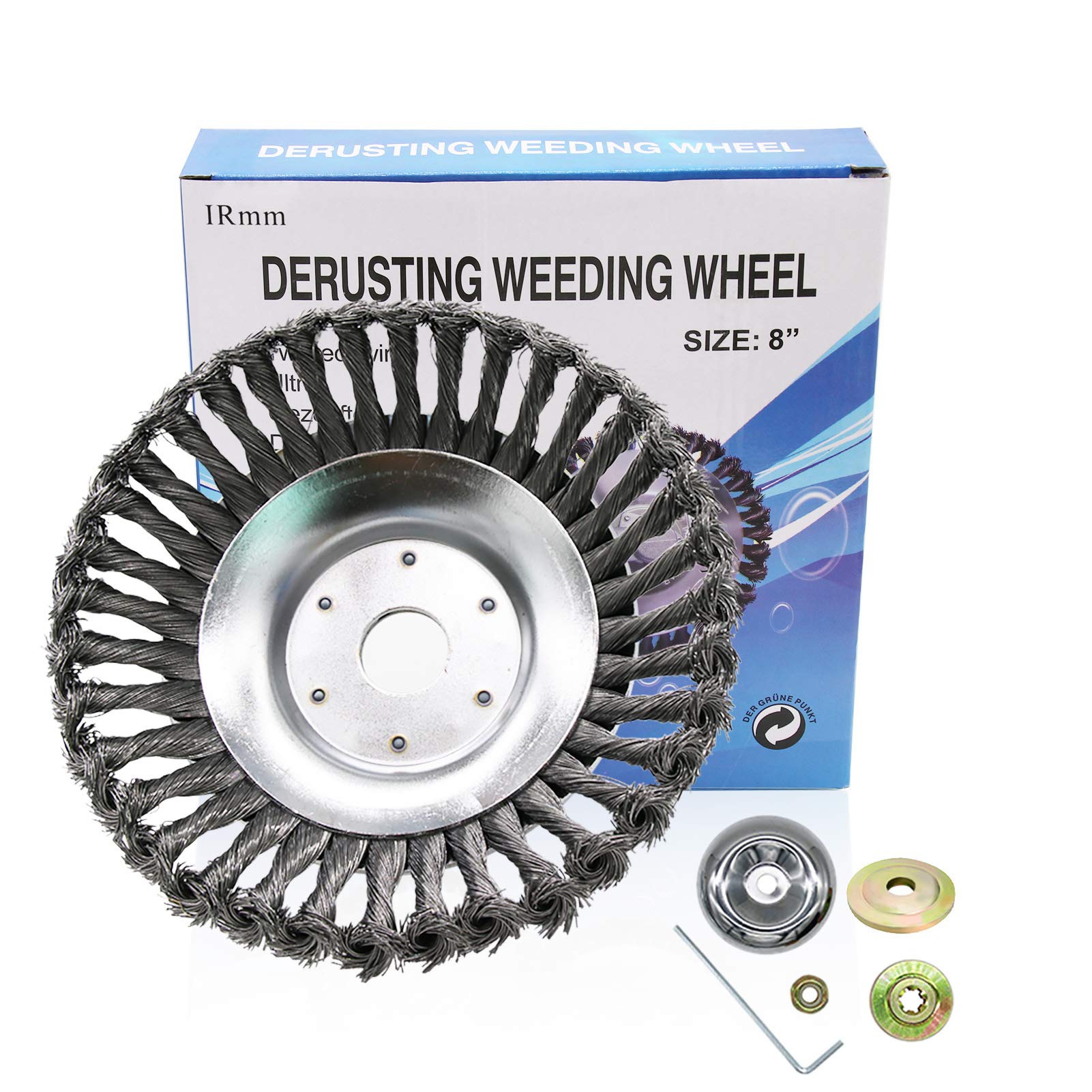 IRmmSteal Wire Brush Cutter Trimmer Head Replacement Garden Grass Weed Brush Cutting Head for Rust Removal,Paving Stone, Pavement Joints or Driveway (Adaptor Kits not Included)