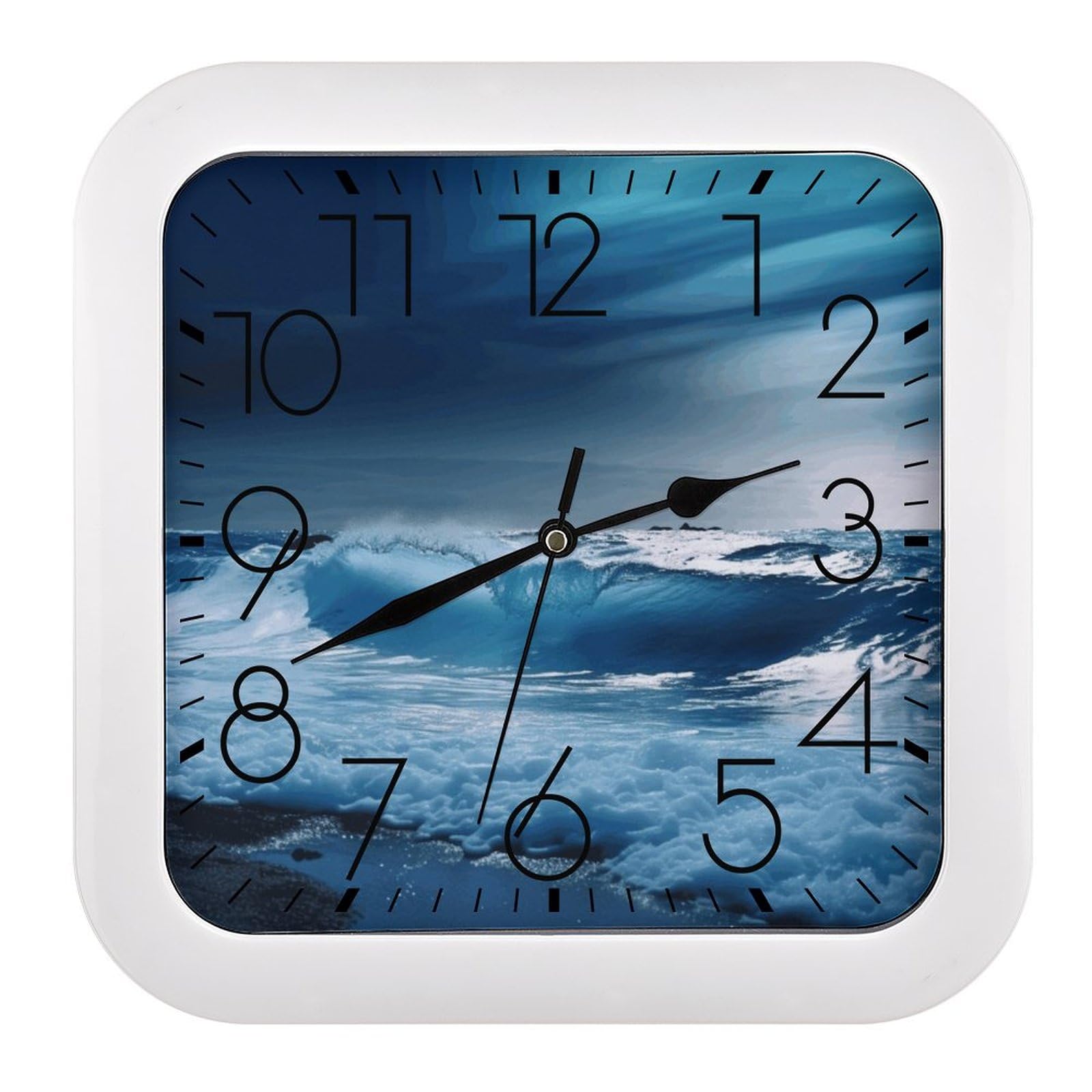 Horloge murale bleu Ocean idéal pour la décoration de la maison et de la salle de classe