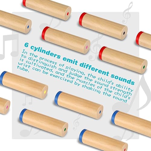 Miniatura 4 de Juego de cilindros de sonido Montessori Sensorial Material Caja de sonido Juguete de desarrollo temprano con caja de madera