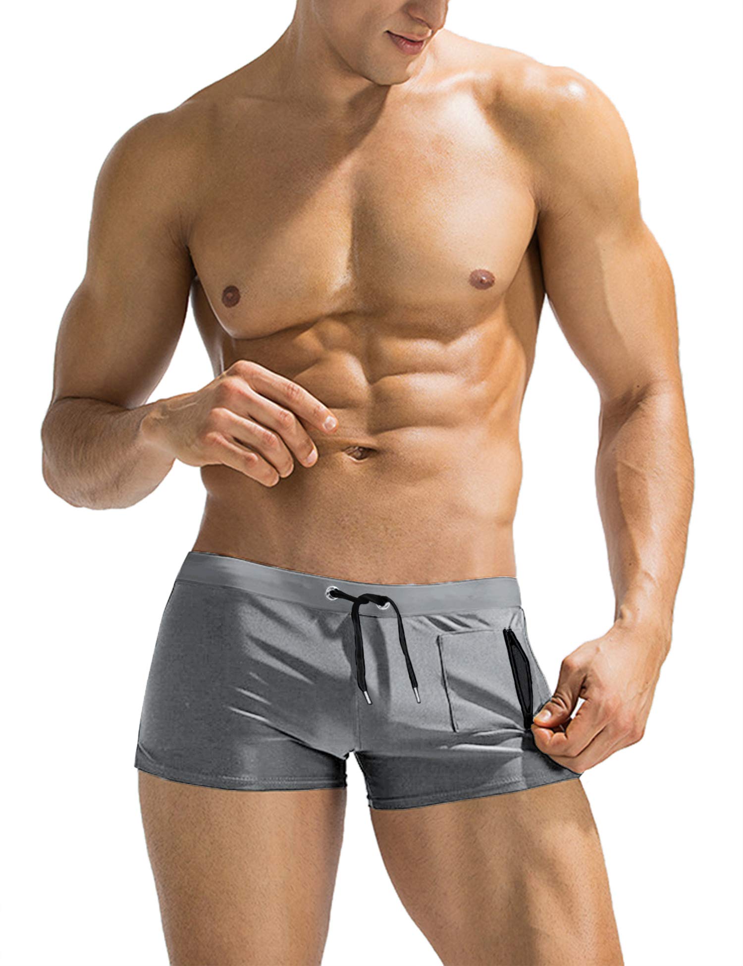 coofandy Mens Swimwear Swimming Brief Square Cut Tight Sexy Trunks Bathing Suits-picture-25
