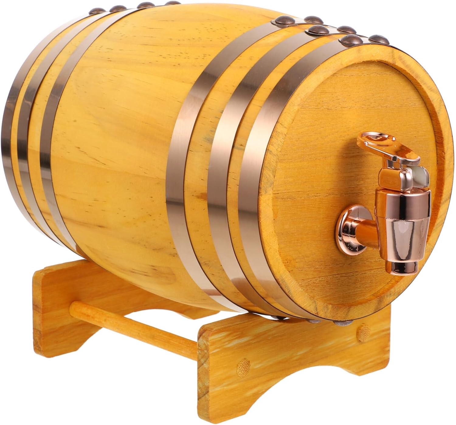 Solid Wood Keg Wine Barrel Bar Decor Red Wine Dispenser Beer Barrel Centerpiece