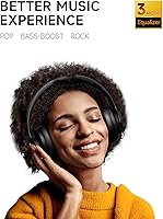 Vista 2 de Picun Auriculares Bluetooth B8, auriculares inalámbricos Bluetooth de 120 horas de reproducción con 3 modos de ecualización, baja latencia, llamadas